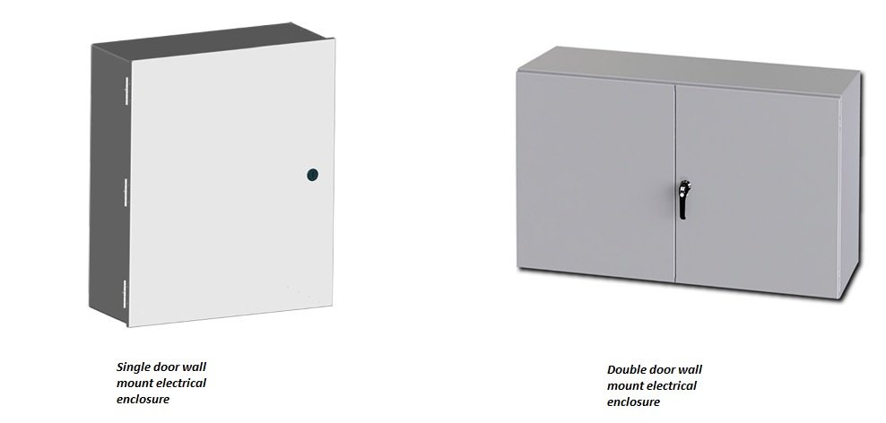 Single door vs double door wall mount electrical enclosure