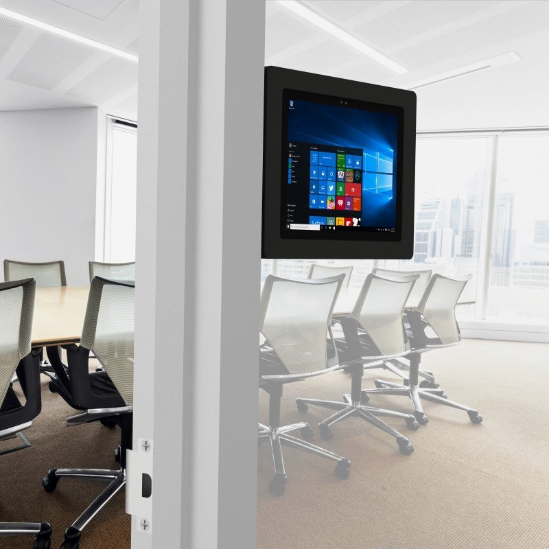 Glass mount kiosk
