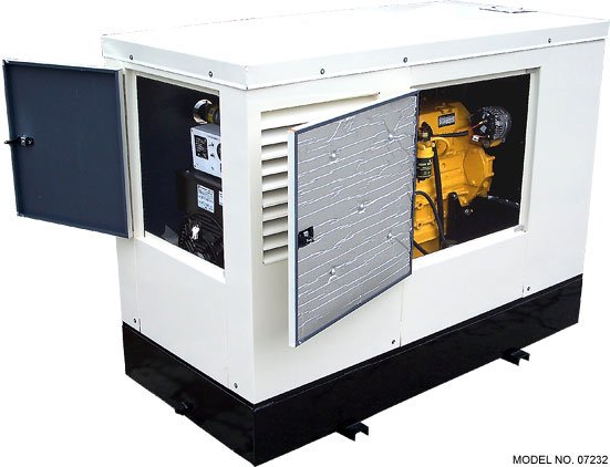 Penutup generator diesel dengan pintu