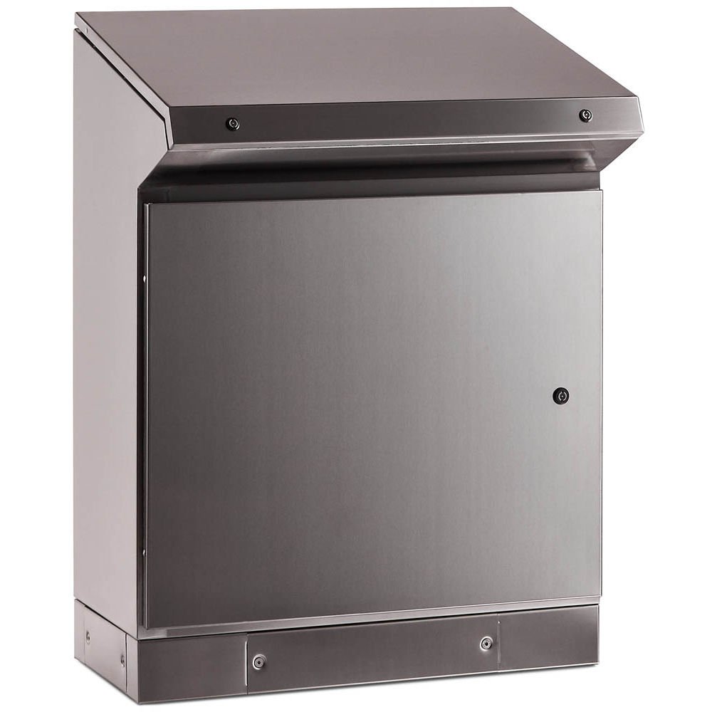 Stainless steel desk console enclosure