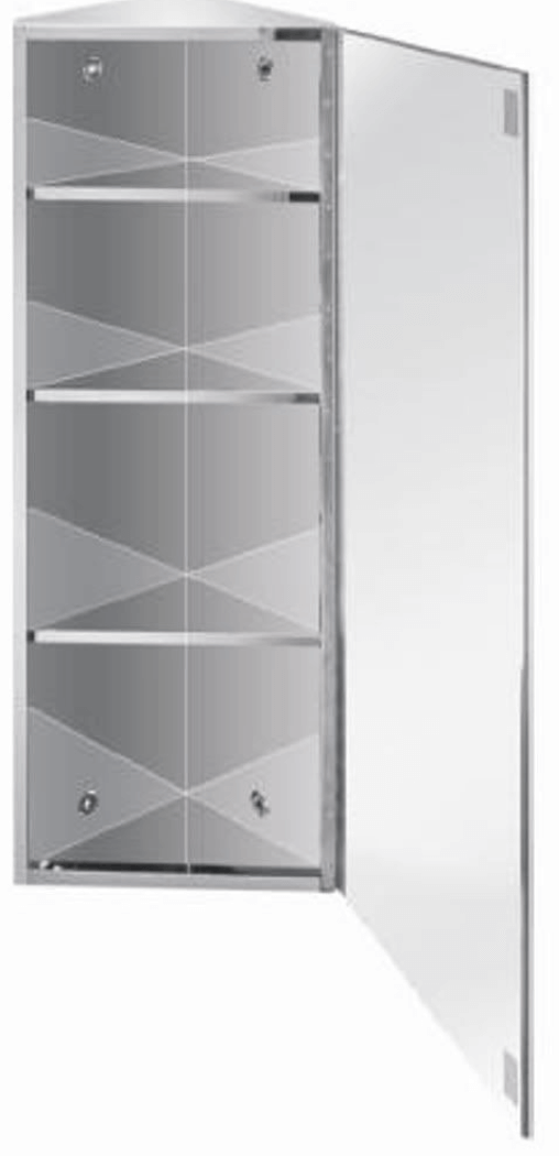 Corner stainless steel wall-mounted cabinet