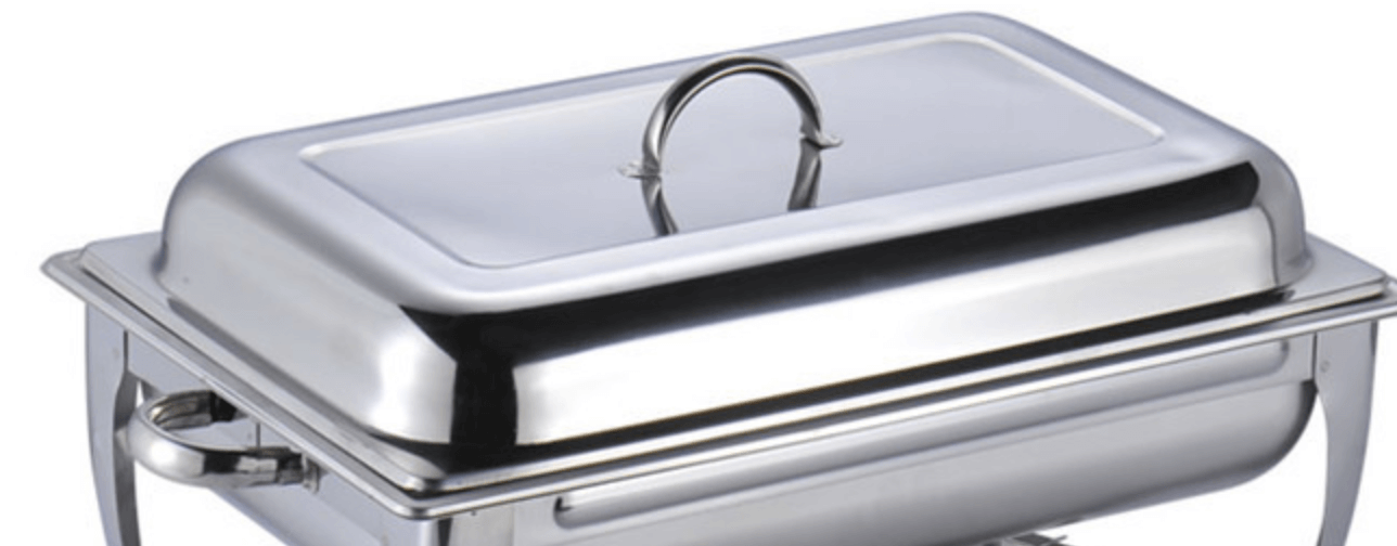 Mirror finish on buffet server