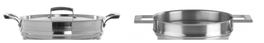 Raised and curved vs. straight and edged handles