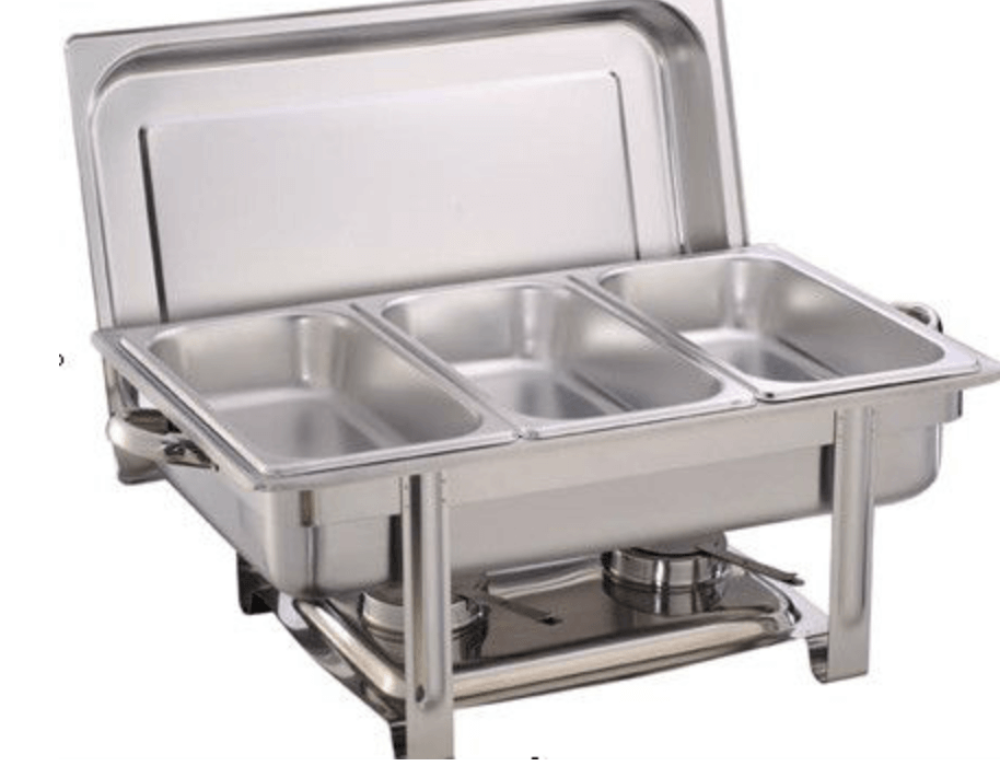 Satin finish on buffet server