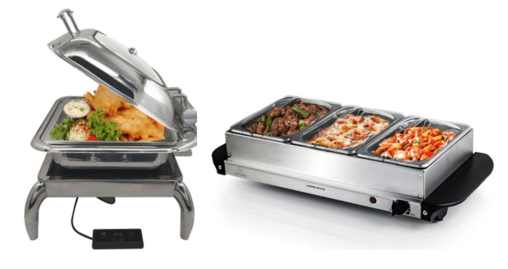 Stainless steel induction plate buffet servers