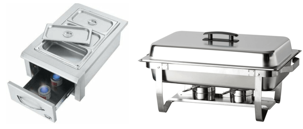 Stainless steel sterno designs