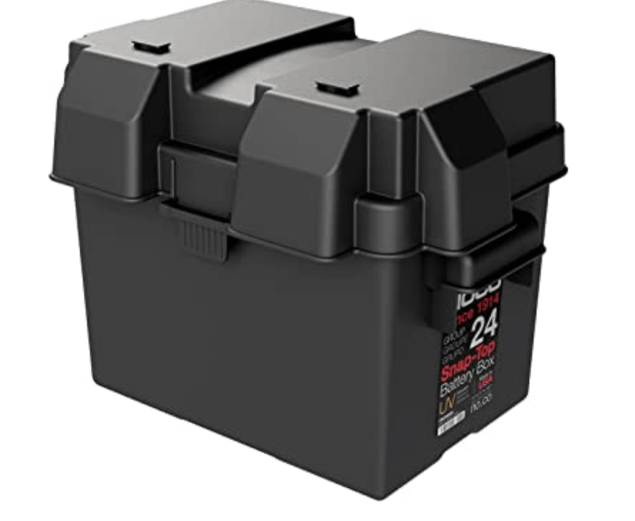 Plastic battery enclosure box