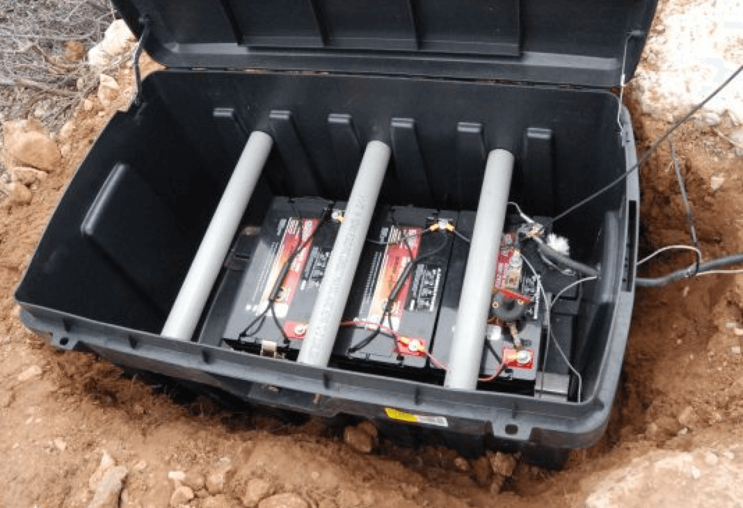 Underground battery enclosure