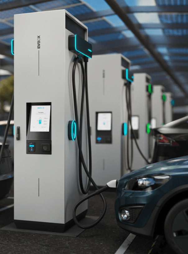 حاوية شاحن EV مع شاشة واجهة المستخدم