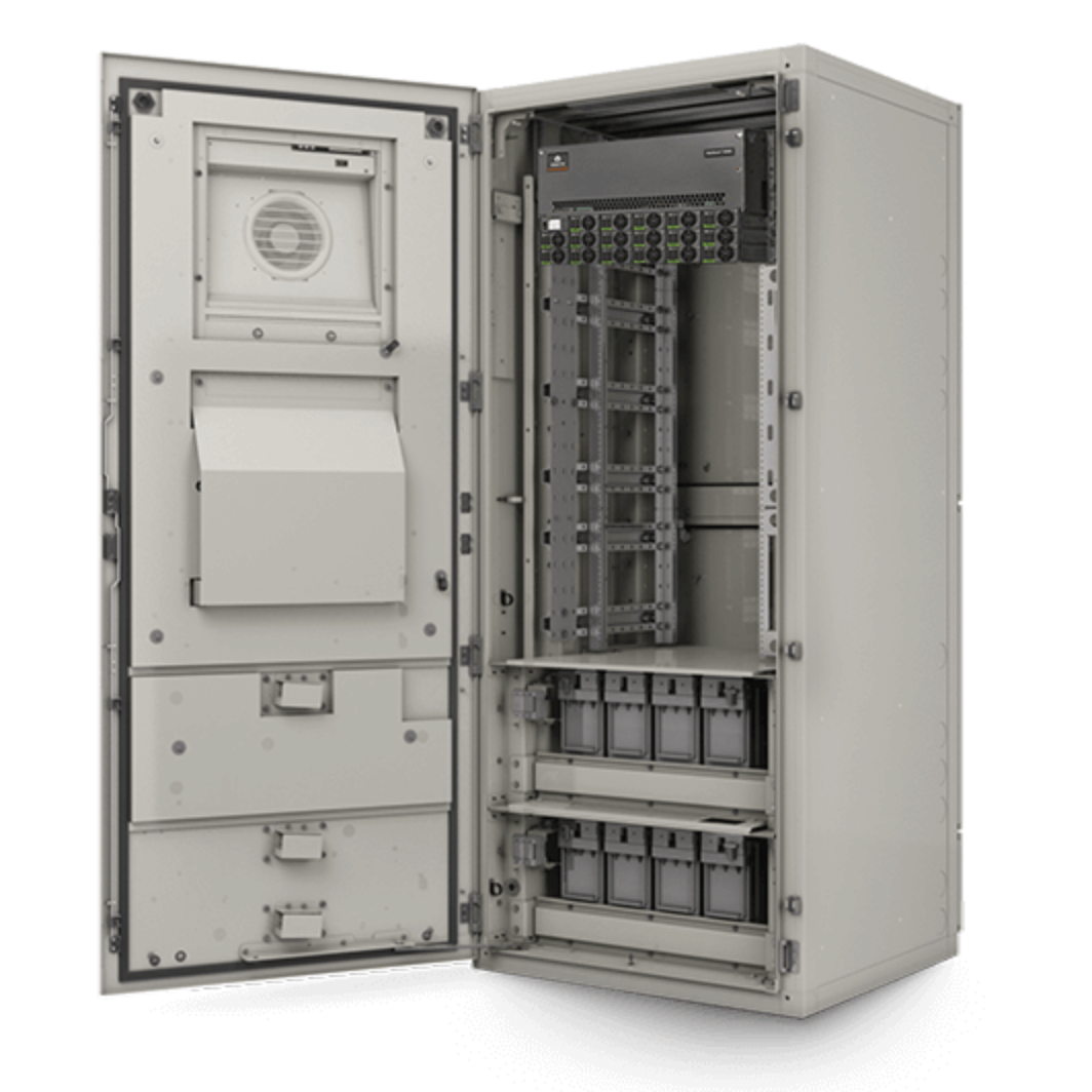 Free-standing outdoor data cabinet