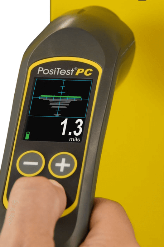 Measuring powder-coat millage