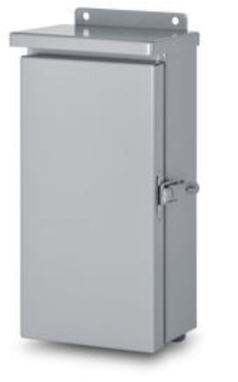 Outdoor data cabinet with rain cap