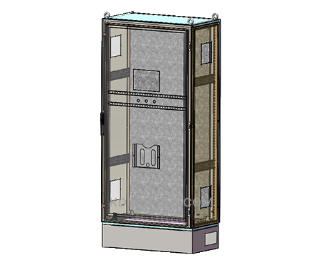 floor mount electrical enclosure with hinges