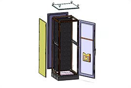 free standing enclosure with file bag