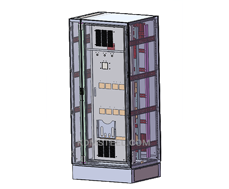 free standing stainless steel electrical control enclosure with file pocket