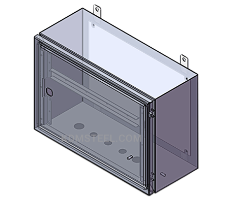 wall mount stainless steel electrical enclosure with window