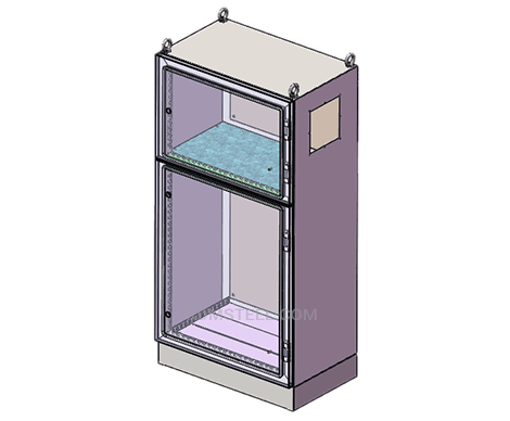 Gabinete elétrico marítimo autônomo de metal IP 55