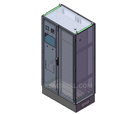 NEMA 4 stainless steel double door free standing weather proof electrical enclosure with door lock