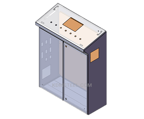 double door carbon steel washdown electrical enclosure