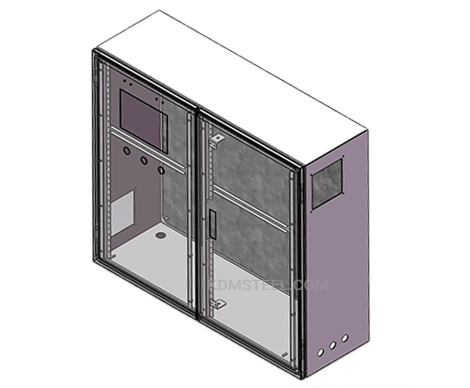 double door metal NEMA 4 marine electrical enclosure