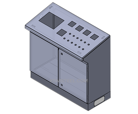 double door stainless steel washdown electrical enclosure