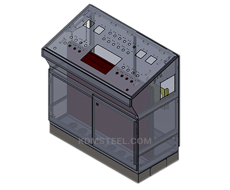 double door steel control cabinet