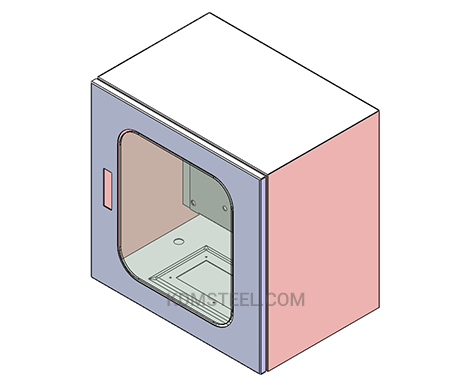 stainless steel NEMA 4R wall mount industrial box with lock