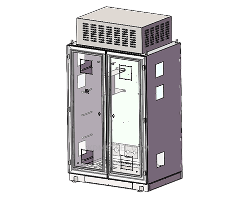 gabinete de porta dupla de metal em aço inoxidável