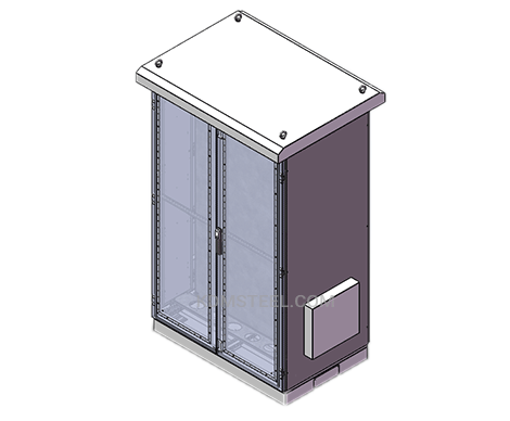 galvanized double door electrical pedestal enclosure