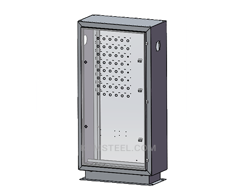 galvanized free standing single door electrical pedestal enclosure