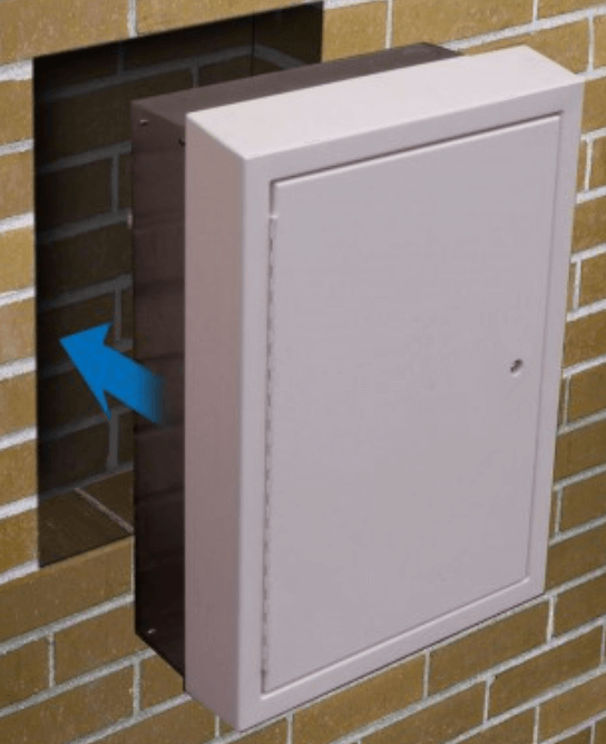 Mounting a recessed enclosure