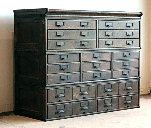 small metal cabinet with drawer