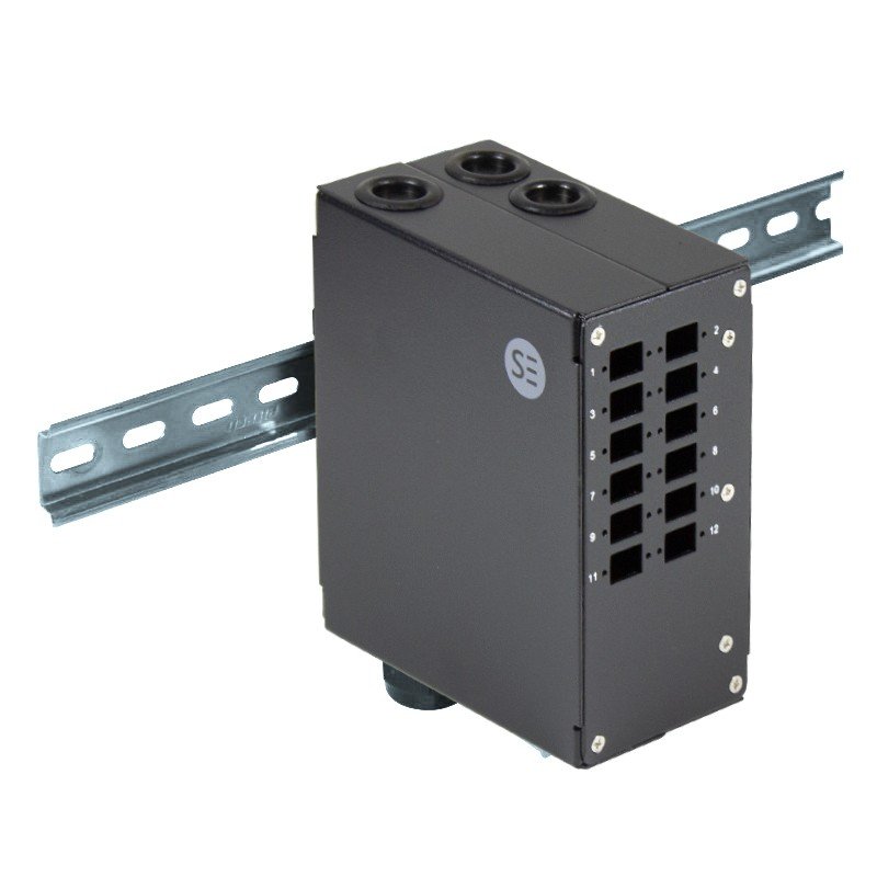 Compact DIN rail enclosure