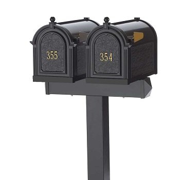 Dual Metal Mailbox Post