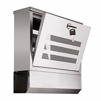 Wall Mounted Stainless Steel Locking Mailbox