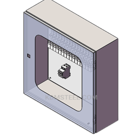 Wall-mounted fuse box