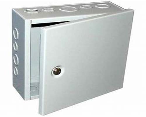 Steel NEMA 1 Sheet Metal Junction Box with Knockout and Lift-Off Screw Cover