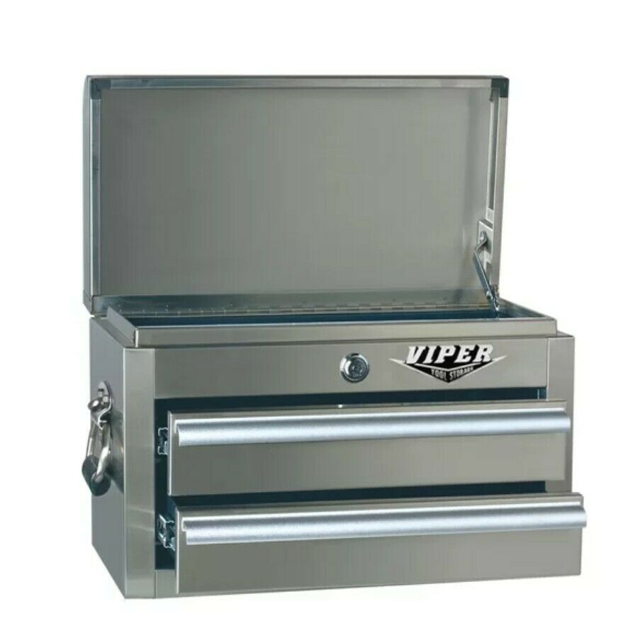 Tool 2-Drawer Heavy-Duty Locking Stainless Steel Tool Box
