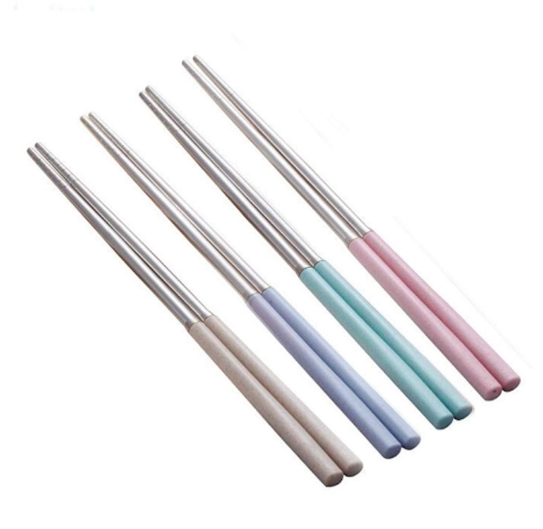Reusable Heat Resistant Eco-Friendly Stainless Steel Chopsticks