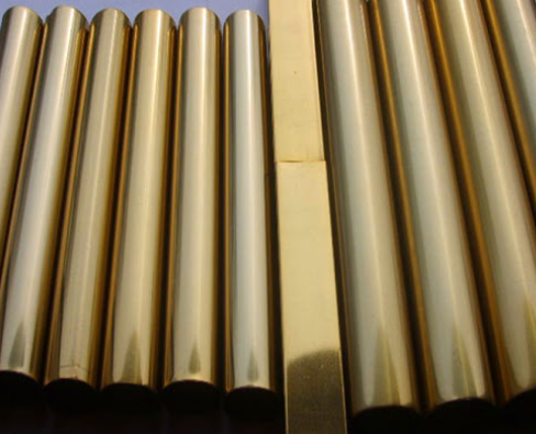 a Mirror Gold Stainless Steel Tubing