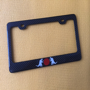 Blue Carbon Fiber License Plate Frame