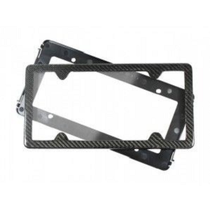 Clear Cover Carbon Fiber License Plate Frame