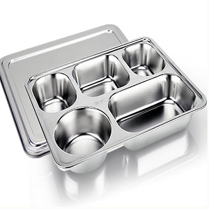 Stainless Steel Bento Box With 5-Compartment