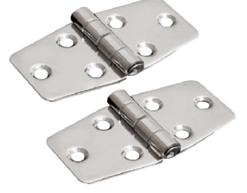 Lot De 2 Charnières En Acier Inoxydable 316T (épaisseur 4,8 Mm) Pour Bateau/meuble Marin - Taille 10x5,4x0,4 Cm