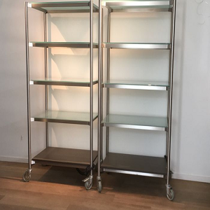 2 Wheeled Industrial Stainless Steel Cabinets
