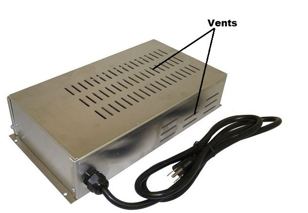 Ventilation system in power supply enclosure