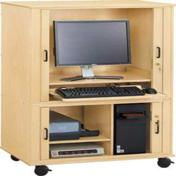 Lockable Mobile Computer Cabinet