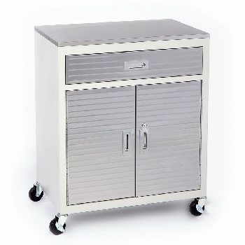 Gabinete de herramientas rodante de acero inoxidable con marco de metal
