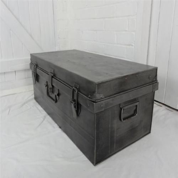 Vintage Steel Trunk Box