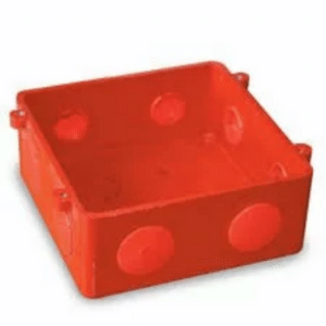 Caixa de junção de PVC laranja